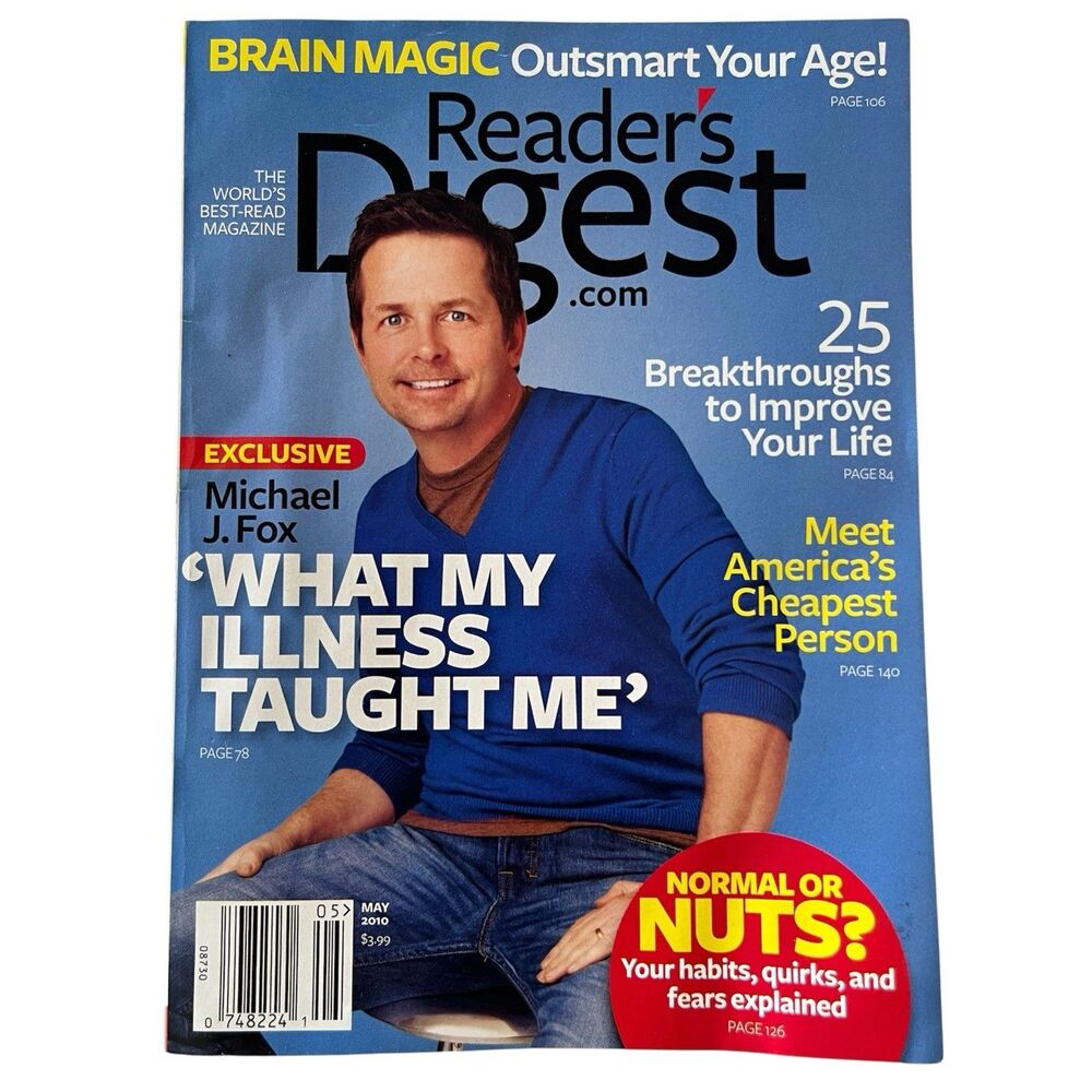 Reader's Digest May 2010 Michael J. Fox Inspirational Stories Health & Humor